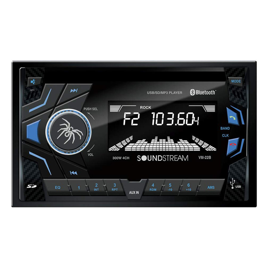 Soundstream WM-22B Digital Media Receiver Single DIN with 32GB SD/USB Playback/AM/FM Receiver/Bluetooth