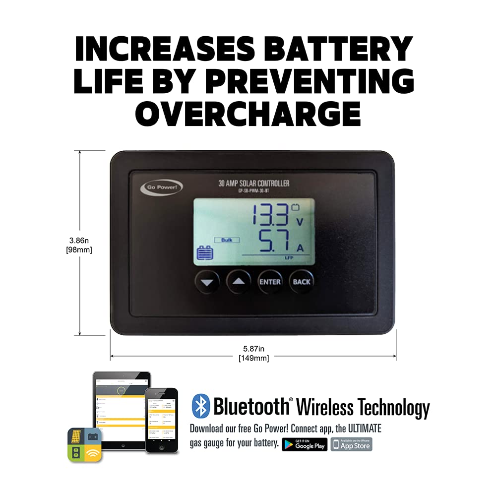 35W Go Power! (GP-FLEX-35) Flexible Mono Crystalline Solar Kit with 10 Amp PWM Solar Controller