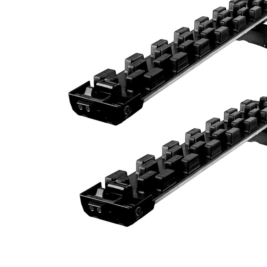 Grip 6 KUAT Durable Universal Car SUV Rooftop Crossbars Mounted Winter Sports Gear Hauling Transportation Slide-Out Locking Clamshell Rack, Fits 6 Skis/4 Snowboards - Black Metallic with Gray Anodize
