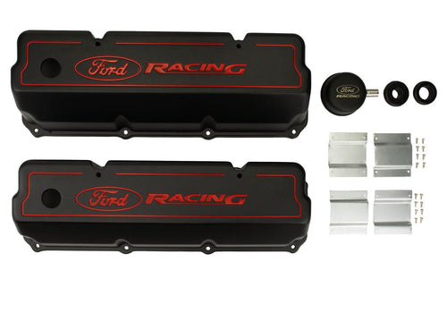 Black Ford Racing M-6582-Z351B Aluminum Cleveland Valve Cover