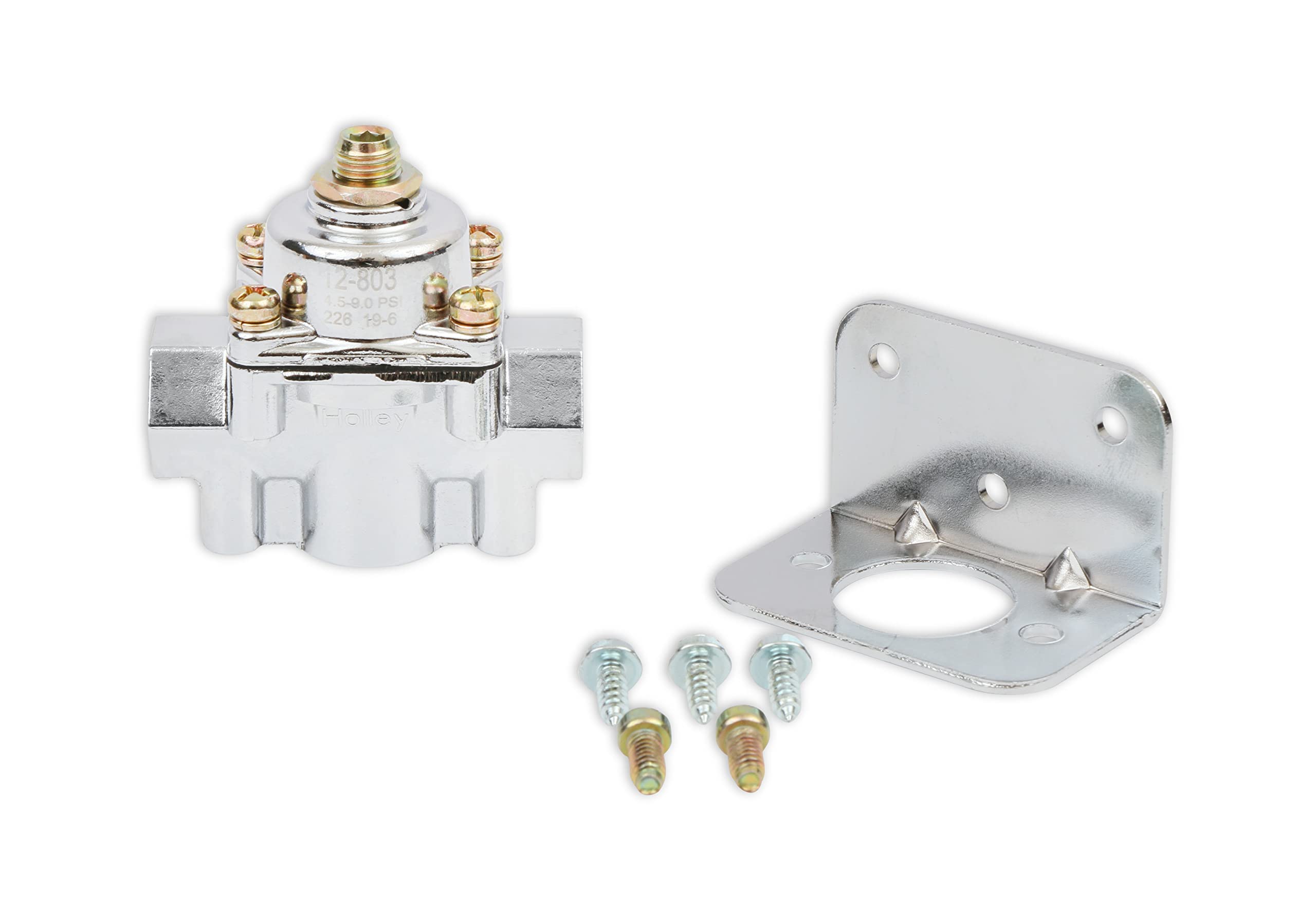 12-803 Holley Chrome Carbureted Fuel Pressure Regulator