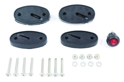 High Intensity LED Oval Courtesy Light/Rock Light Kit - T-H Marine 6 Pack Blue