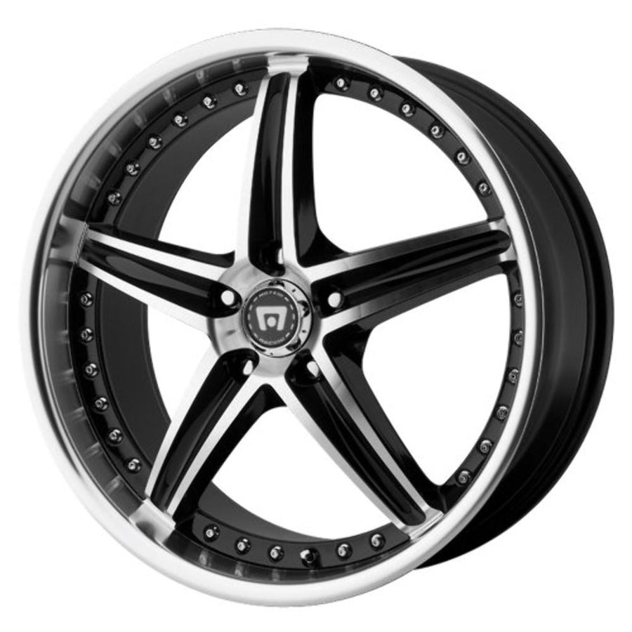 D5S MR107 20x8.5, Bolt Pattern: 5x4.5/, Offset: 42, GLOSS BLACK MACHINED, set of 1