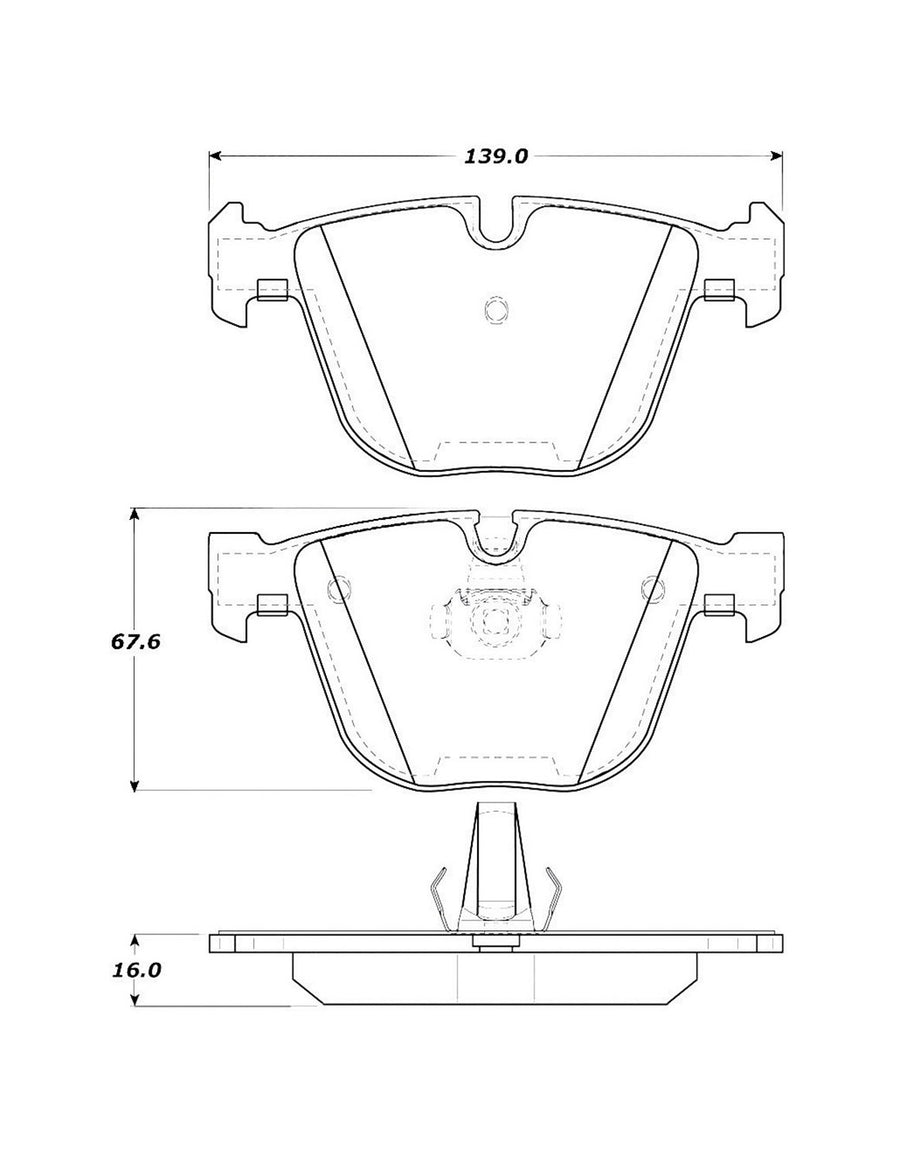 Rear StopTech 308.09190 Brake Pads with Shims and Hardware Street