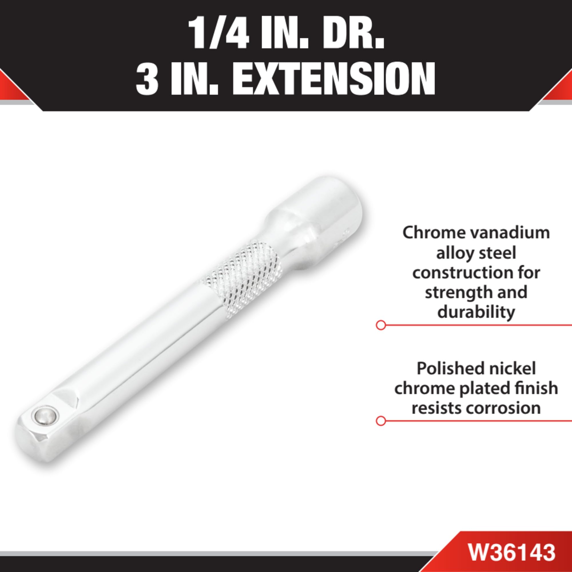W36143 Performance Tool 1/4 Drive Socket Extension Bar, 3