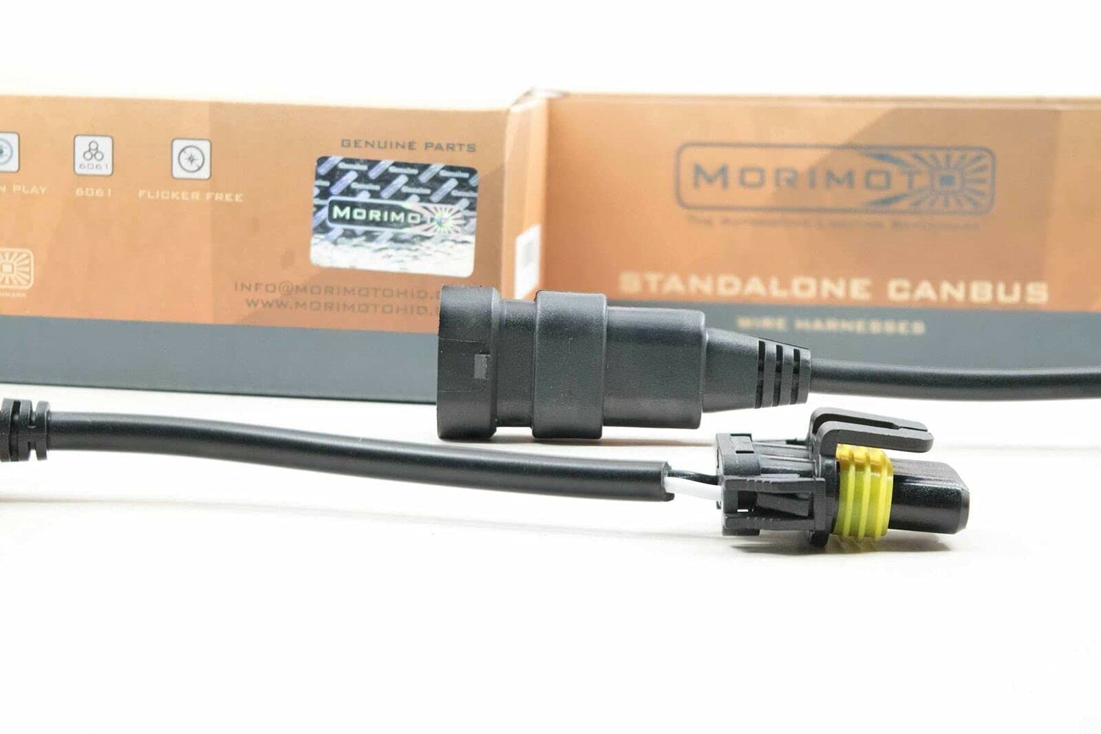 Morimoto Standalone CANBUS Wiring Harness (H4) - Two Error-Cancelling Modules, For Use with Any 35W-50W HID Ballast, Fits H4 Style Inputs (H4)