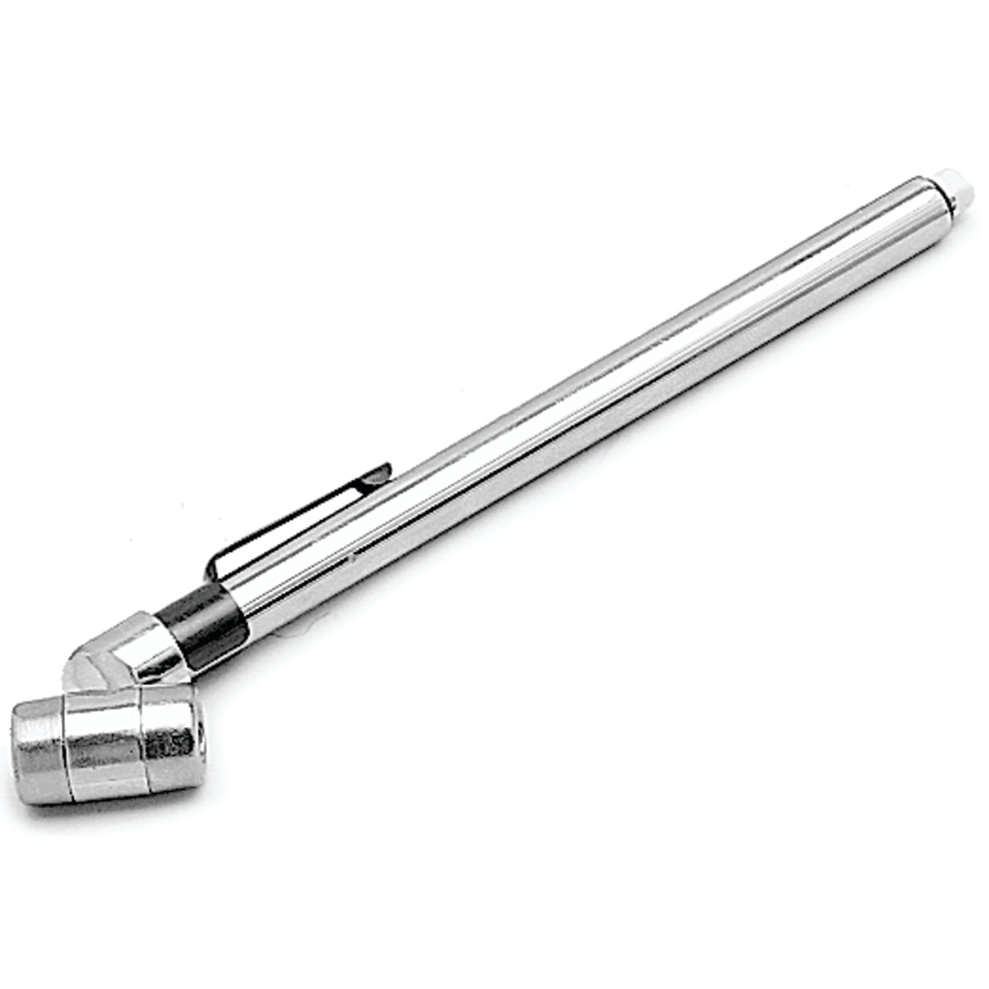 Heavy Duty Performance Tool W192C Tire Pressure Gauge 10-120 PSI 1-9kg/cm2 Calibrated, 2 Color Square Plastic Stem, Chrome Plated with Pocket Clip