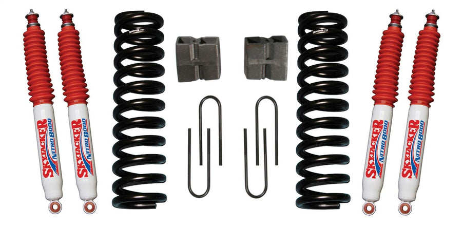 Skyjacker Suspension Lift Kit 176PK-N w/Shock Nitro Shocks 6 in. Lift Incl. Front Coil Springs Rear U Bolt Kit Rear Block