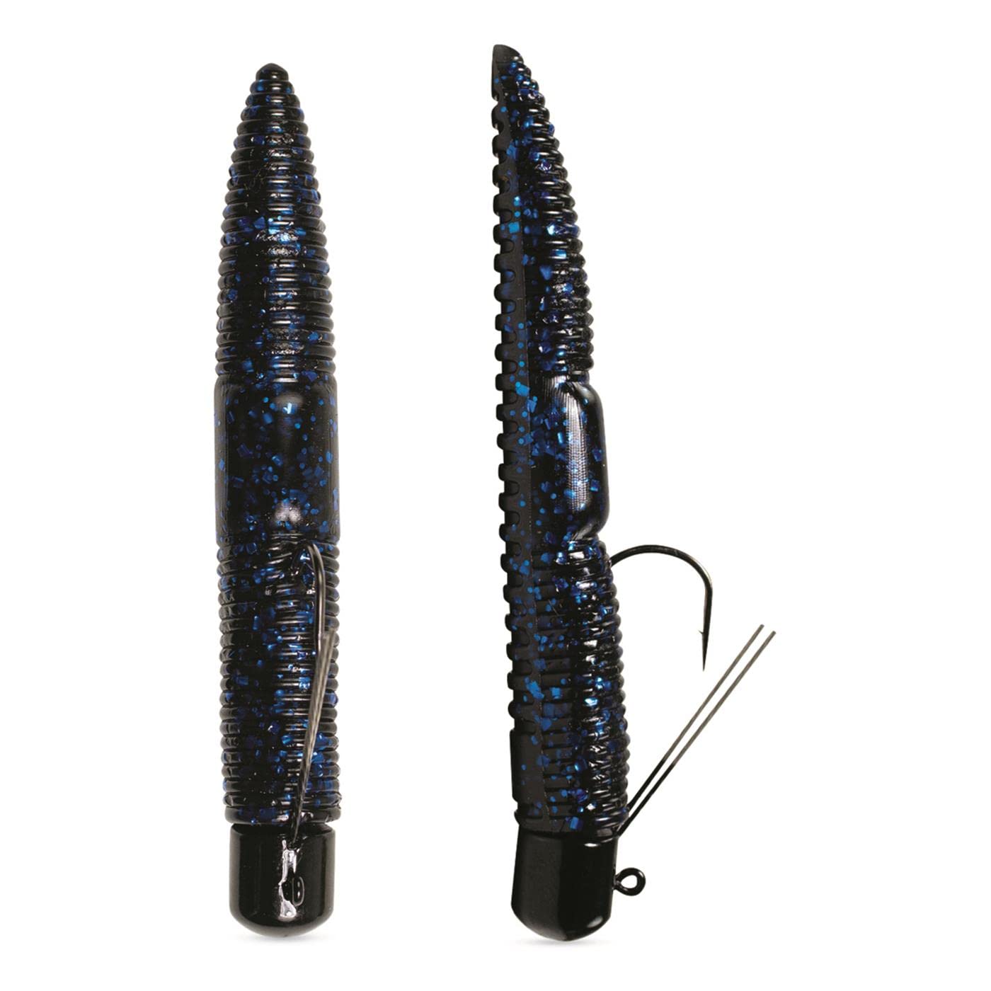 Finesse Worm Pre-Rigged Lunkerhunt Soft Bait | Fishing Lure for Bass Fishing | Freshwater Gamefish and panfish Sinking Fishing Lure, Weedless Hooks