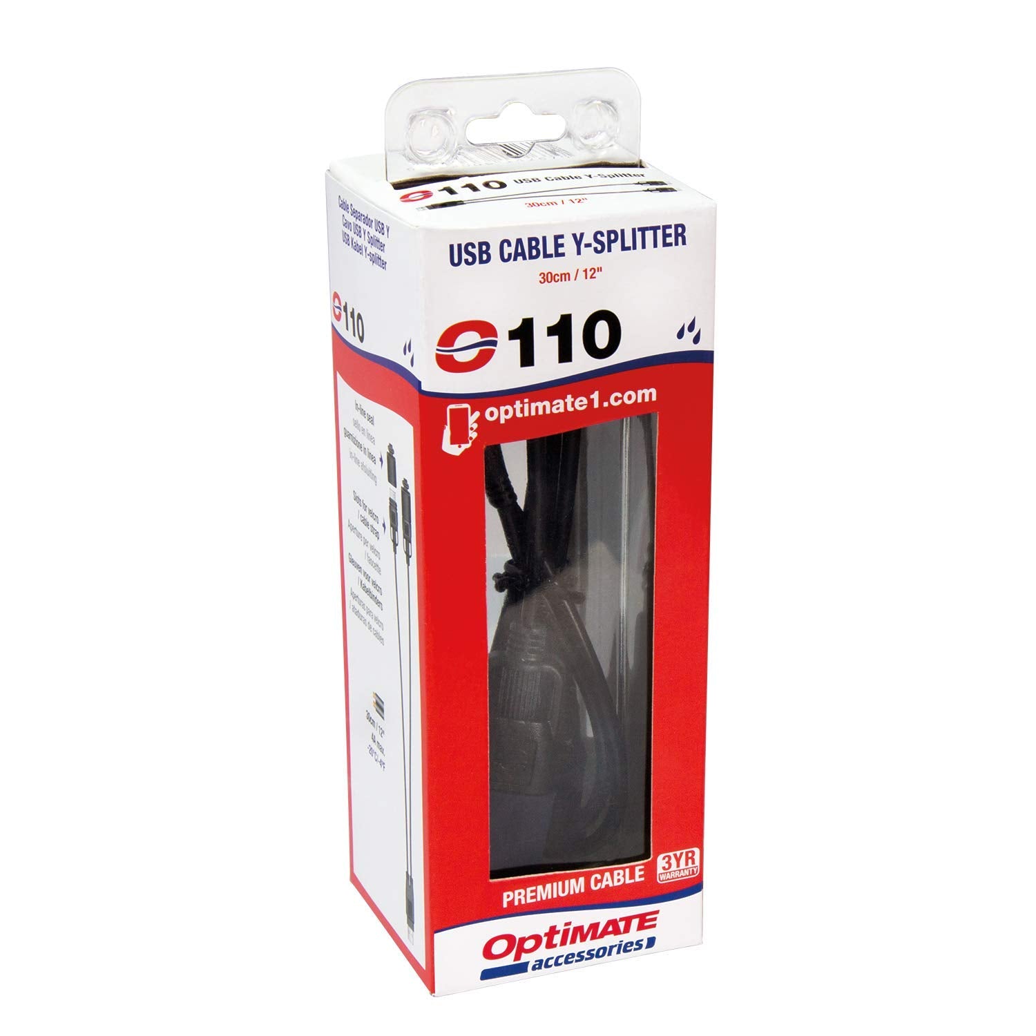 USB Cable Optimate O-110, Y-Splitter with Weatherproof Connection System