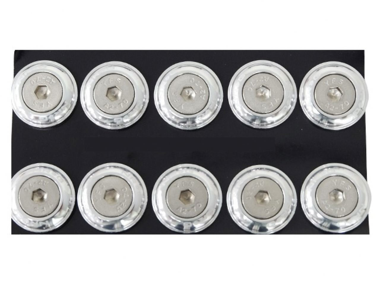 FW-110SL NRG Innovations Silver Fender Washer Kit, Set of 10 (Rivets for Metal)