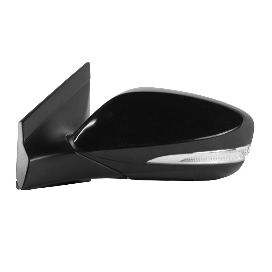 Driver Side Fit Mirror for Hyundai Accent Hatchback, Sedan, Textured Black w/PTM Cover, w/Turn Signal, spot Mirror, Foldaway, Heated Power