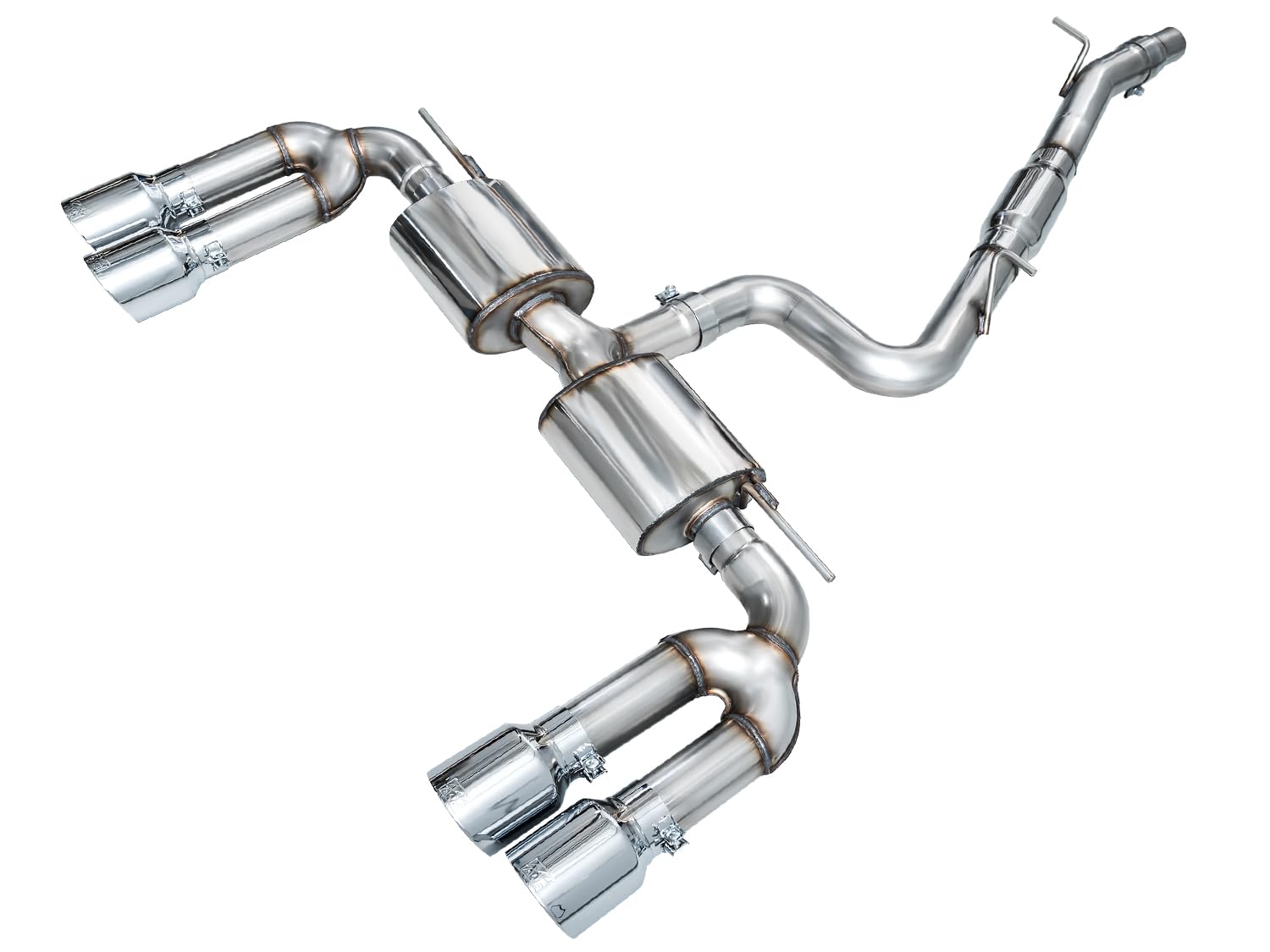 Audi 8Y S3 Touring Edition Exhaust - Chrome Silver Tips 22-24