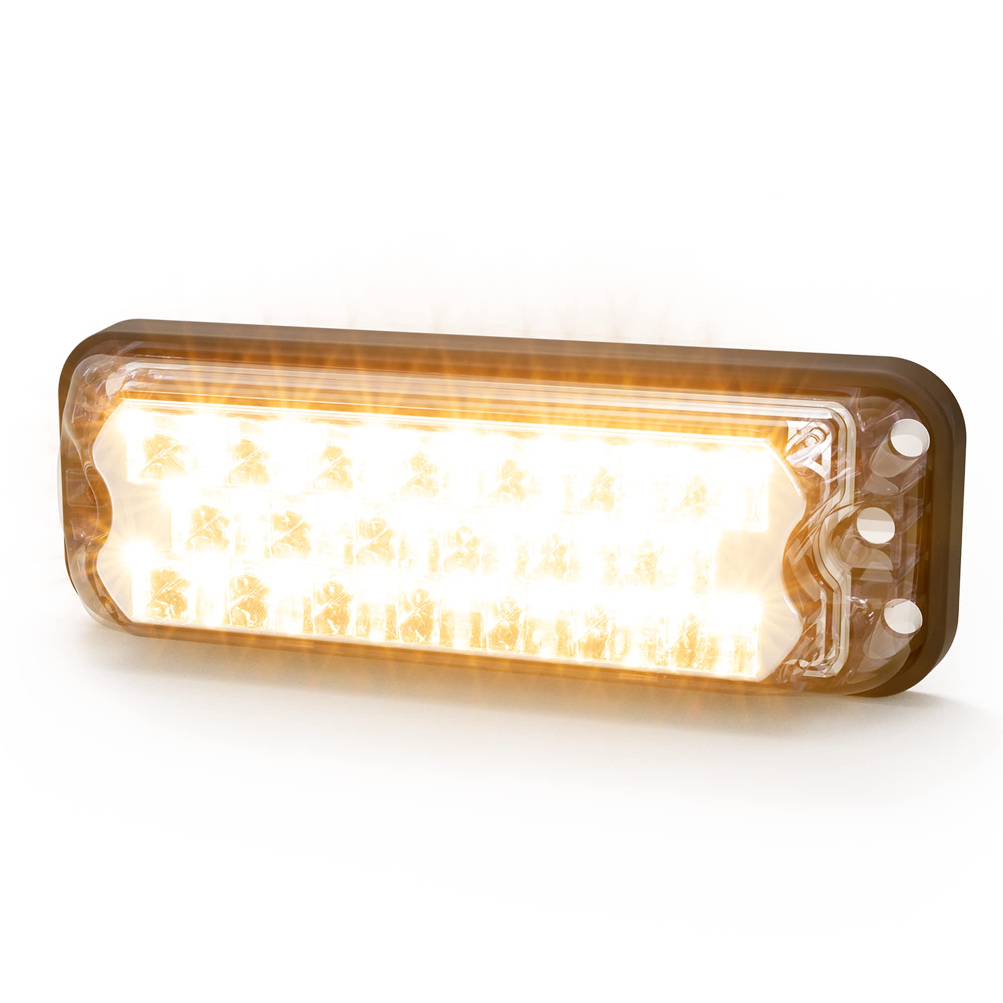 ECCO High-Intensity LED 20 LEDs Directional Amber Surface Mount 0.4 amps 12V 24V Waterproof 7 Flash Patterns Warning Light for Truck off Road car Commercial Vehicles, 5 Year Warranty