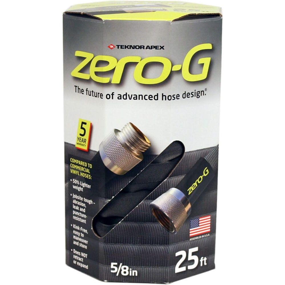 5/8" X 25' Apex 4001-25 Zero-G Lightweight Ultra Flexible Durable Kink- Free Garden Hose