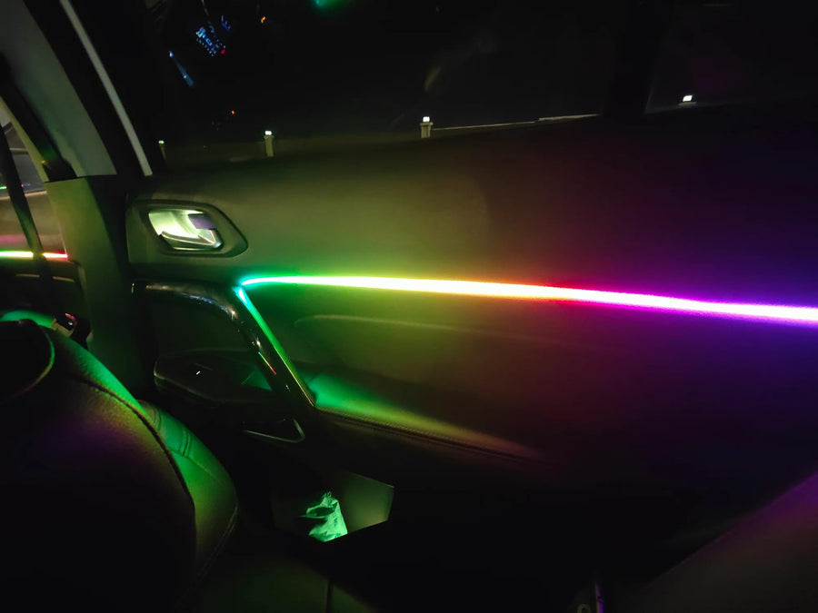 18-Piece RGBW Multicolor LED Interior Ambient Ultra-Flow Series Complete Vehicle Kit 4-Door