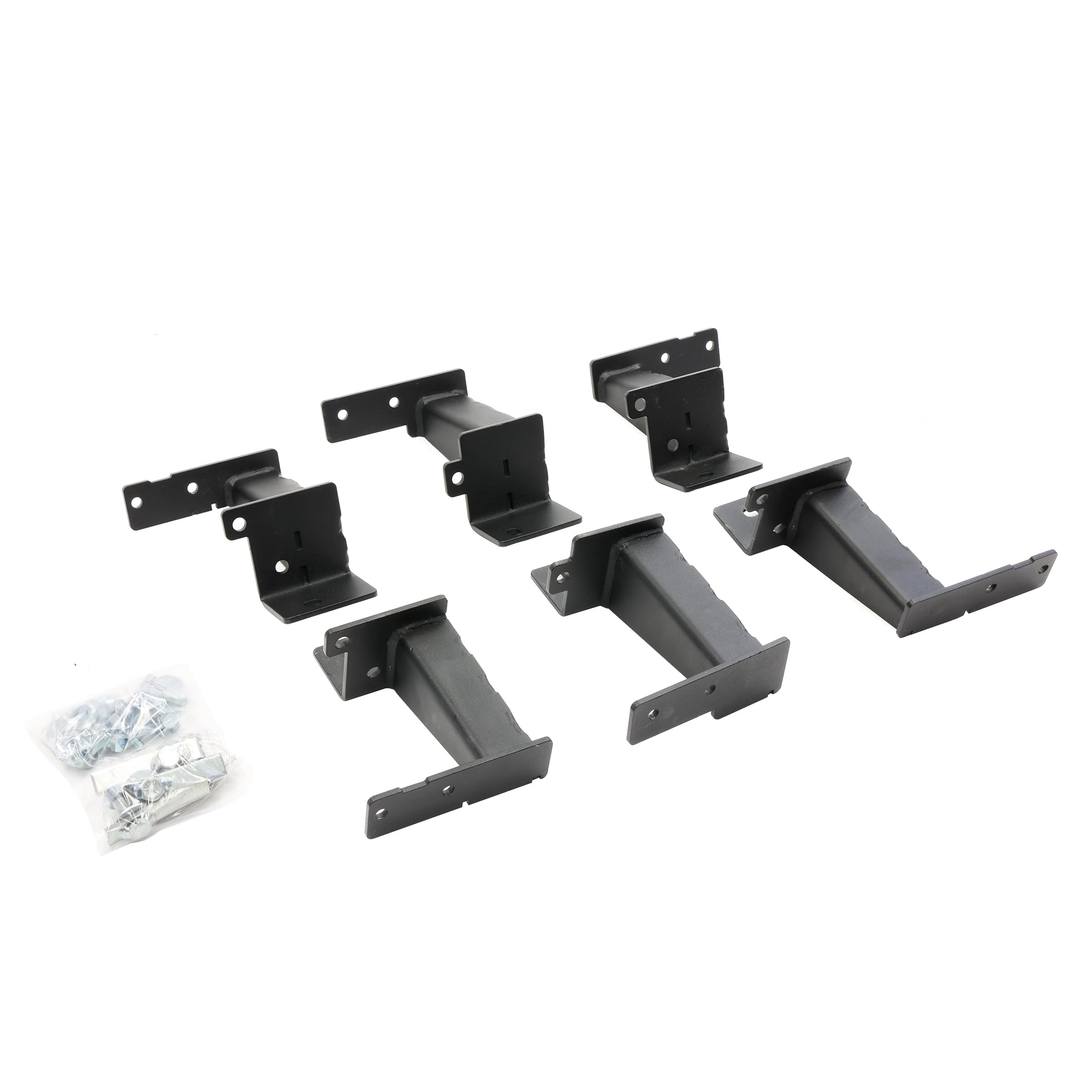 Dominator Xtreme Go Rhino Frame Slider Brackets | Mild Steel, Textured Black | FSD4129TK | Fits 2021-2025 Ford Bronco 4-Door (Excludes Bronco Sport)