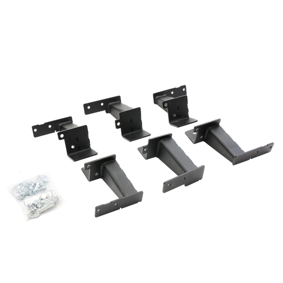 Dominator Xtreme Go Rhino Frame Slider Brackets | Mild Steel, Textured Black | FSD4129TK | Fits 2021-2025 Ford Bronco 4-Door (Excludes Bronco Sport)