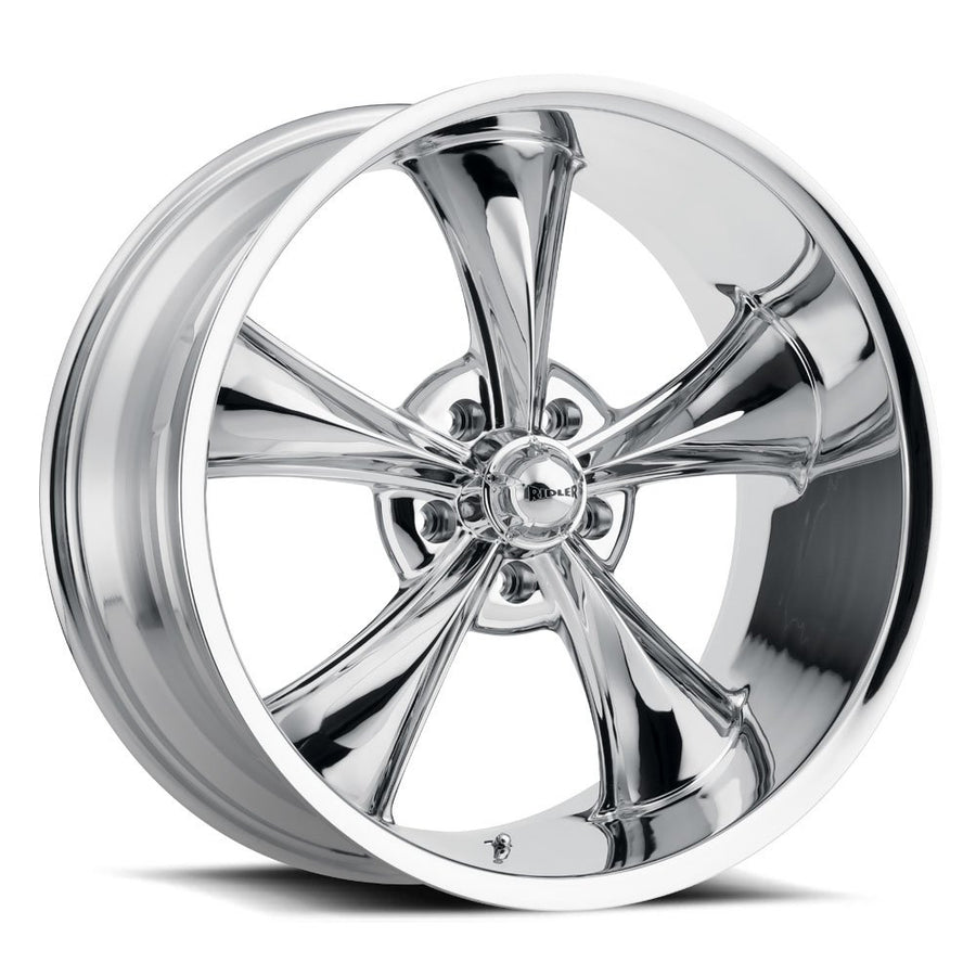 Ridler Wheels 695 17x8.0 Wheel 0mm Acorn Lug Type 5x114.3 CHROME CHROME