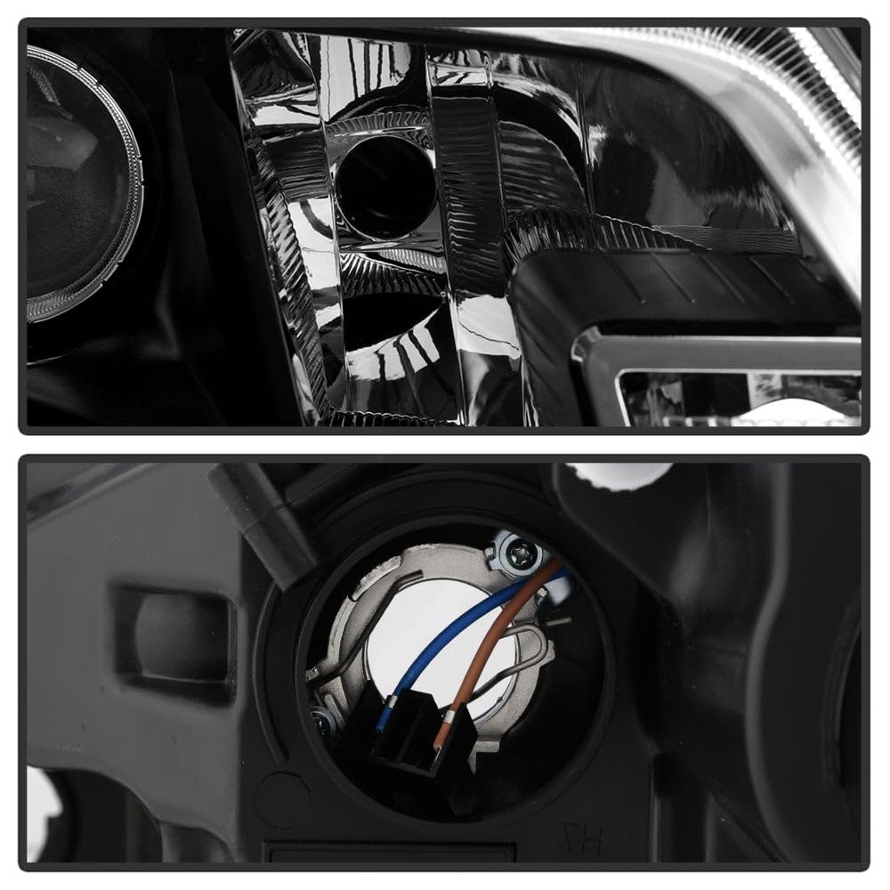 Ford Fusion 10-12 Spyder (POE) Halogen Projector Headlights - OE Color Black - Low Beam-H11(Not Included) ; High Beam-H7(Not Included) ; Signal-3157(Included) - OE Right