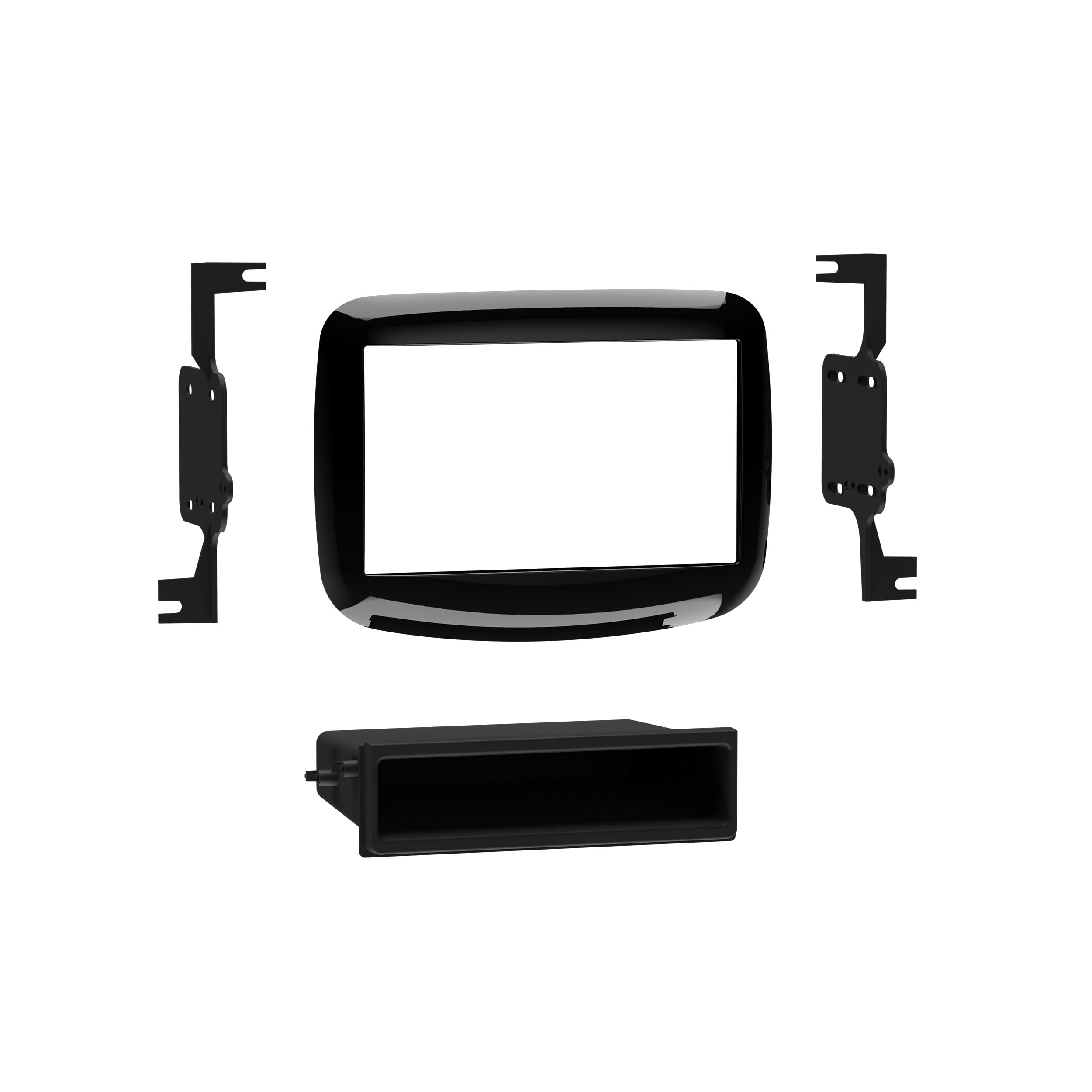 Metra Electronics ISO DIN Radio Provision 99-6517HG with Pocket for 2013-Up Dodge Dart Base Model,Black