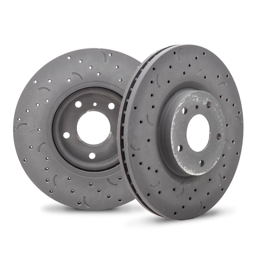 Hawk Performance Talon Rotors Cross-Drilled and Slotted HTC4909