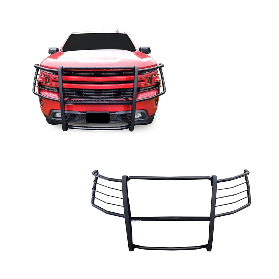 Off Road Black Horse Grille Guard Modular Black Compatible with 2019-2021 Chevrolet Silverado 1500/2022 Chevrolet Silverado 1500 LTD (Excl. 2019 Silverado 1500 LTD)-17GT29MA