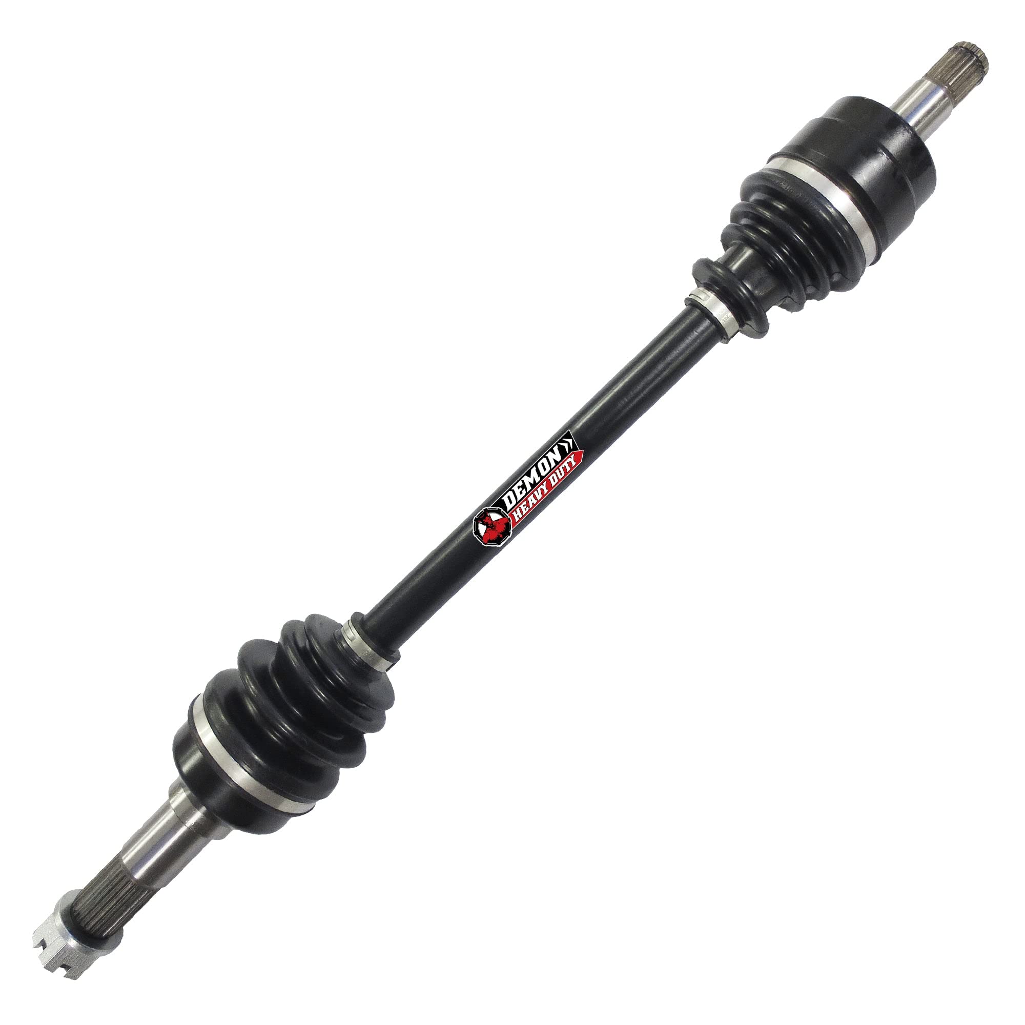 Demon Front Left/Right Heavy Duty Axle for Yamaha Rhino 450/660/700, In 4340 Chromoly Steel, Dual Heat Treated Strength, Wider Angles & In Molybdenum Grease (See Fitments in Description)