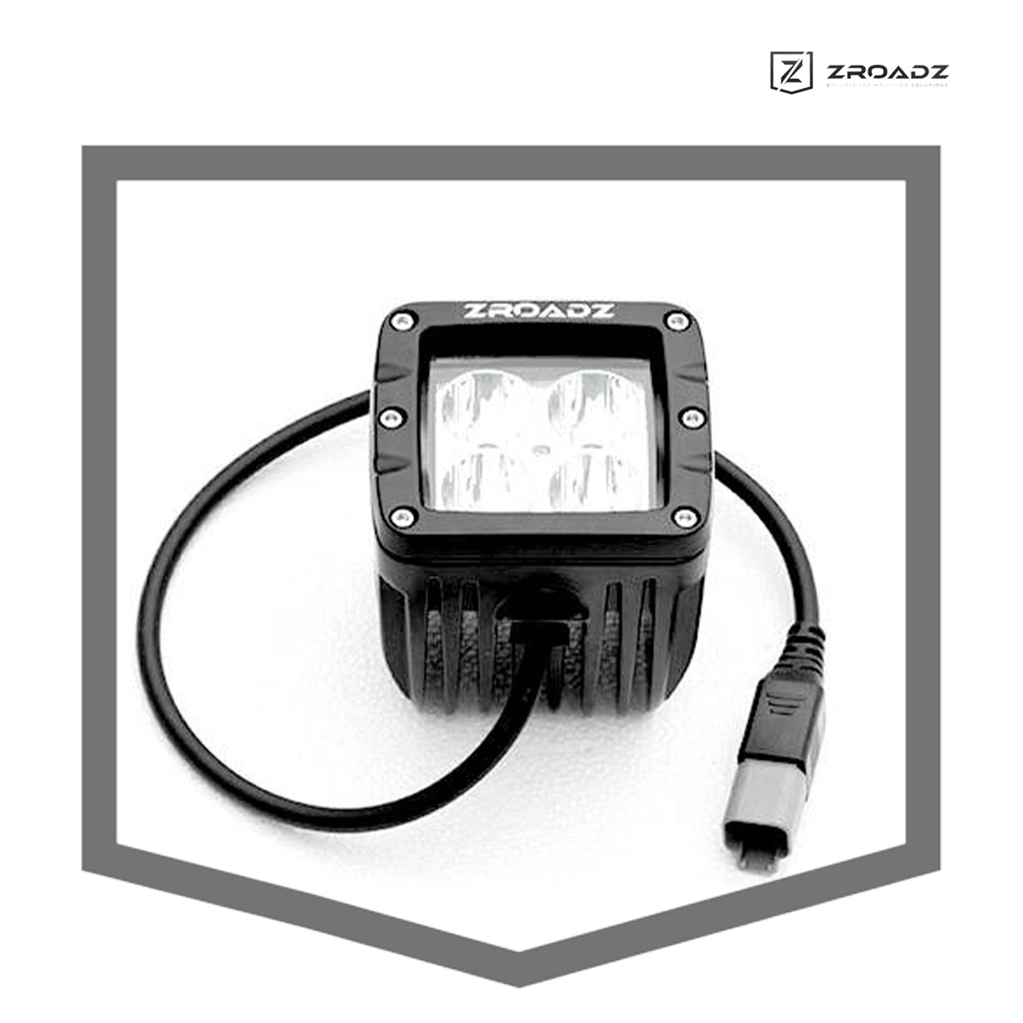 3" ZROADZ LED Spot Beam Pod Lights (Black, Pair) - Part #Z30BC14W20S - ATV Accessories, UTV Accessories, Boat Lights, Car Lights, Trailer Lights, Motorcycle Lights, Truck Bed Lights, Golf Cart Lights