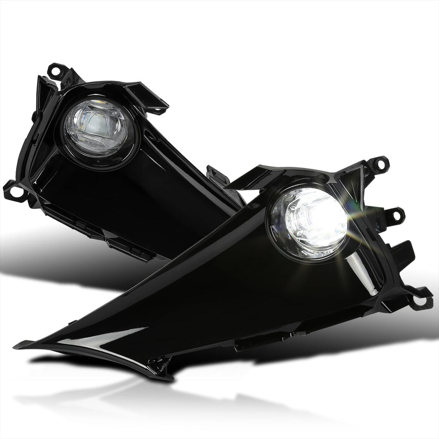 LED Fog Lights Spec-D Tuning Clear Lens +Built-In LED Bulbs+Switch Compatible with Toyota Corolla Hatchback 2019-2020 L+R Pair Assembly