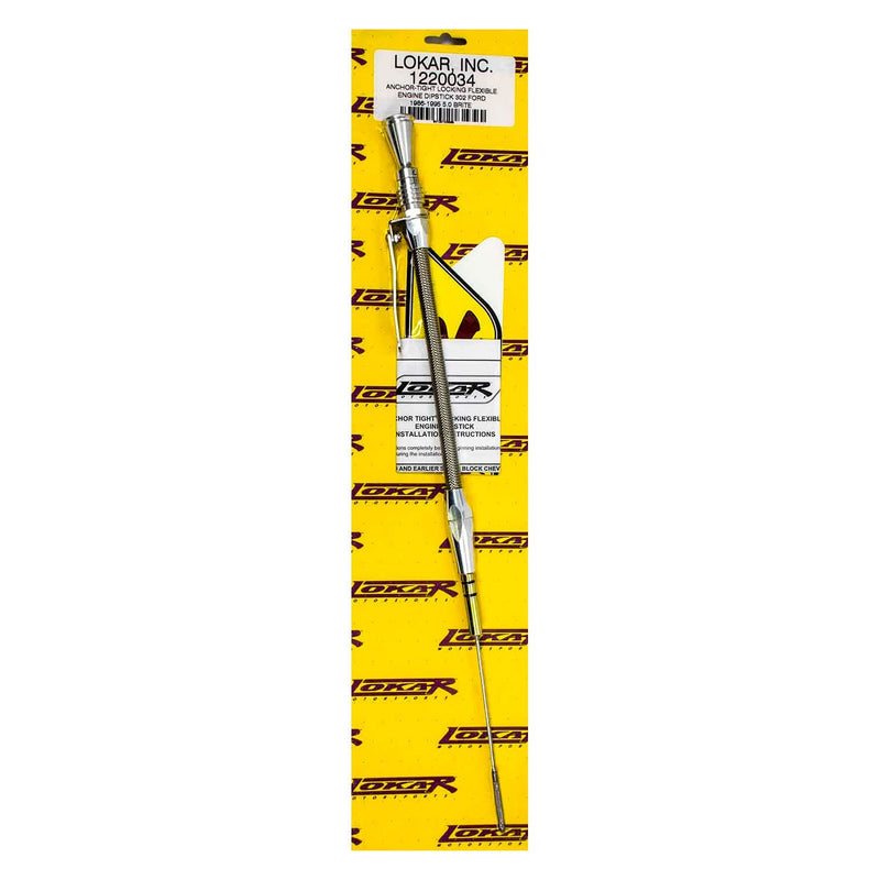 Brite Locking Flexible Engine Dipstick Lokar 1220034 for Ford 302 5.0