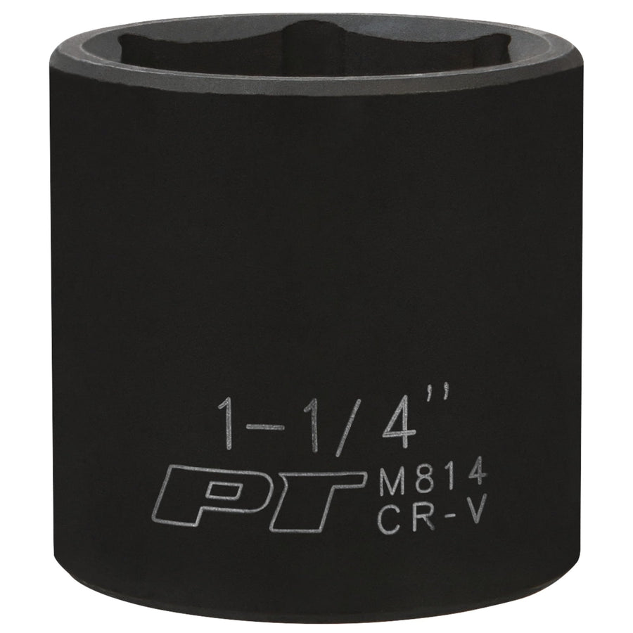 1/2 Drive Performance Tool M814 1-1/4 6-Point Impact Socket for Heavy-Duty Automotive Repairs and Maintenance Jobs