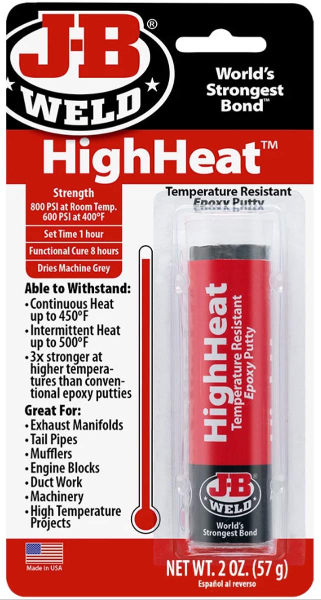 High Heat J-B Weld 8297 Epoxy Putty Stick (2 oz)