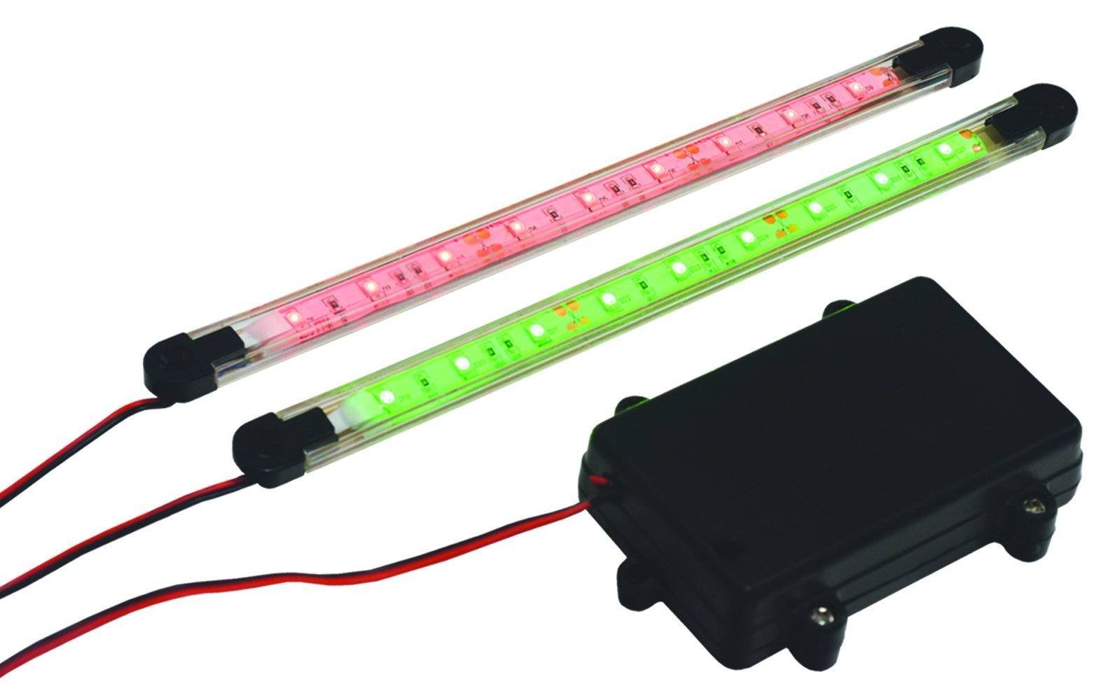 T-H Marine Combination Kit Bow Light - 6" Battery Powered Red and Green Lights for Boats and Kayaks