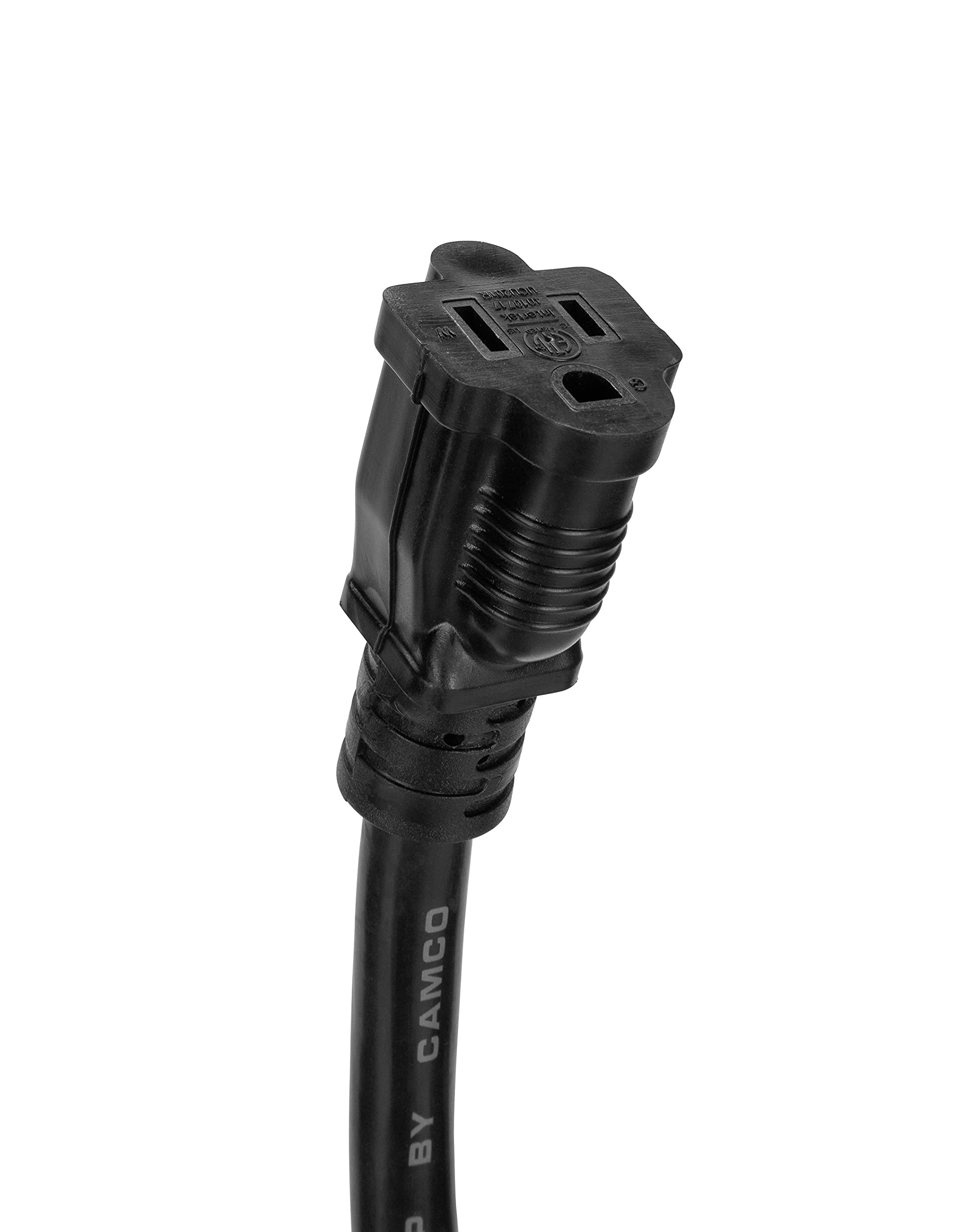 30-Ft Camco 15 Amp RV Extension Cord - Rated for 125V / 1,857W - Features Heavy Duty 14-Gauge Copper Wire for Superior Conductivity & Coated w/Heat-Resilient PVC (55142)