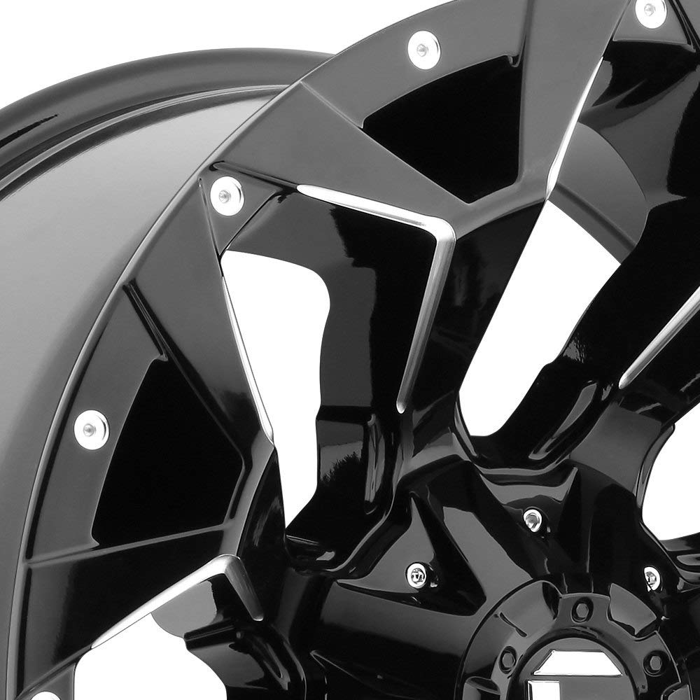 Black FUEL D57620901757 Wheel with Painted (20 x 9. inches /8 x 170 mm, 20 mm Offset)