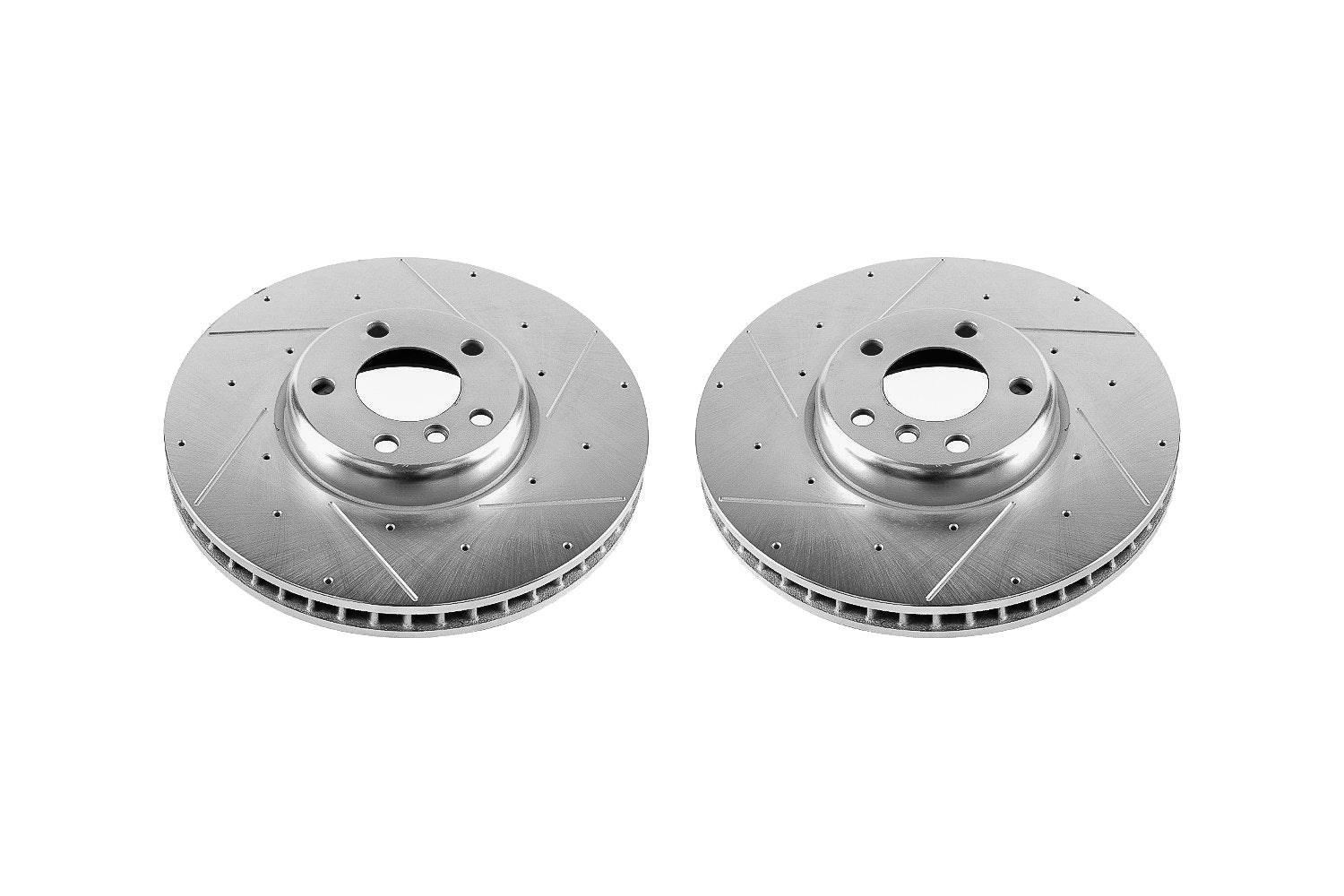 Power Stop Front EBR1230XPR Drilled and Slotted Evolution Rotor Pair