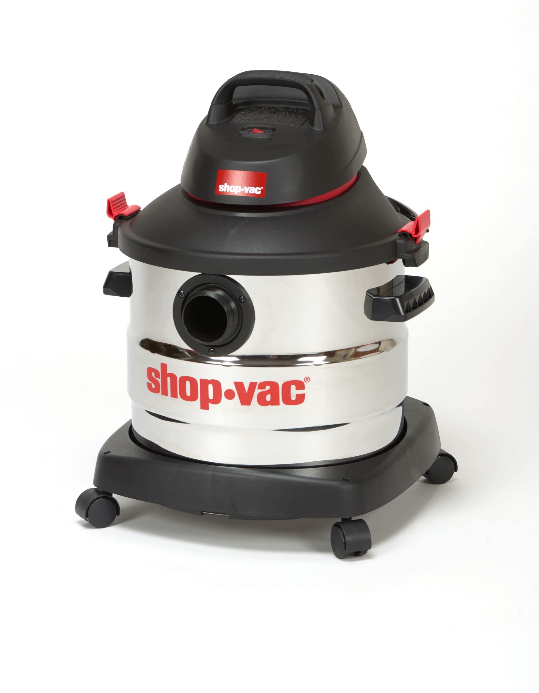 8 Gallon Shop-Vac Wet/Dry Vacuum, 6.0 Peak HP, Stainless Steel, 12 Ft Hose, Ideal for Home & Commercial Use