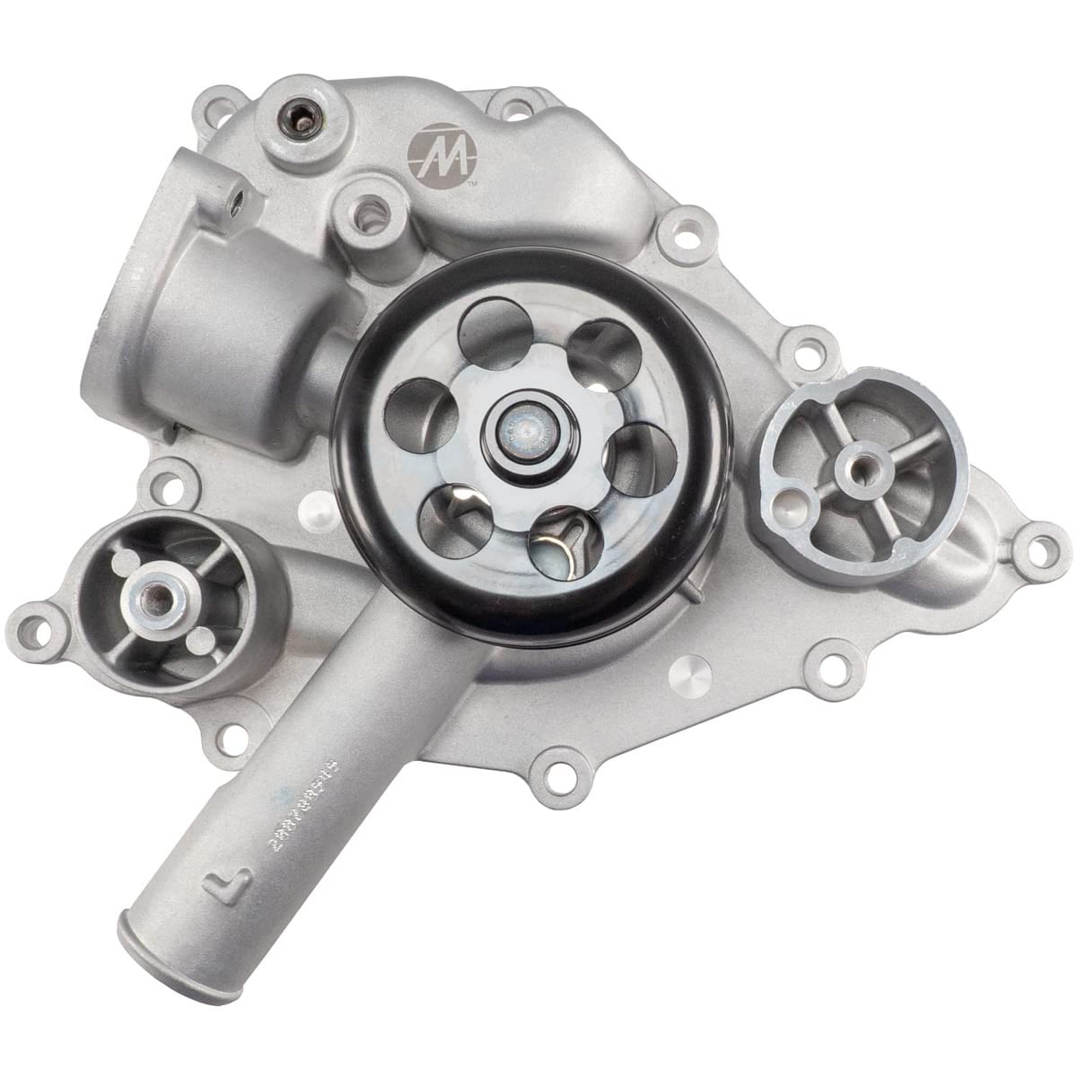 Melling Mechanical Water Pump, Black Pulley, 3.56 in Hub Height, Aluminum, Natural