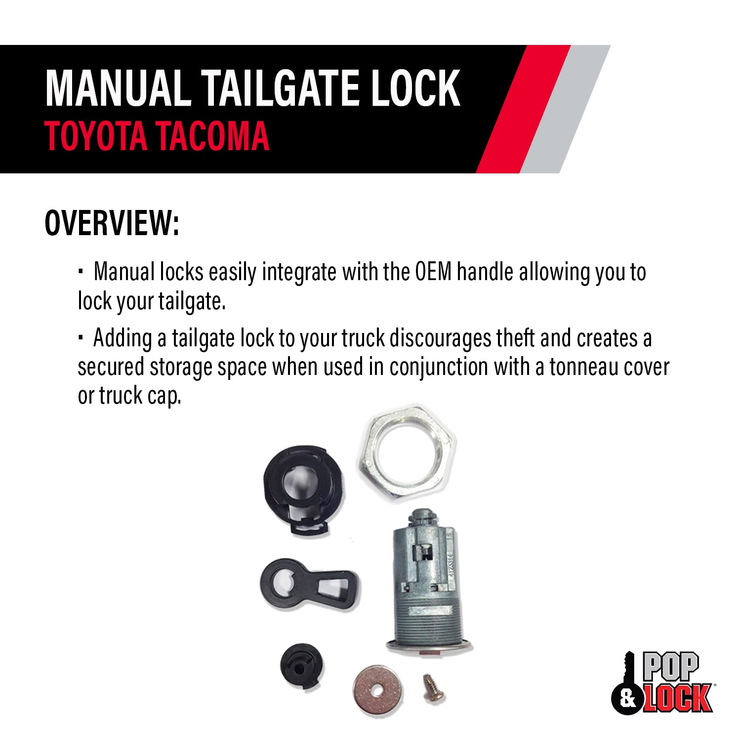 Pop & Lock Codeable Lock PL5400CONV Conversion Kit for Toyota Tacoma (Works with PL5500)