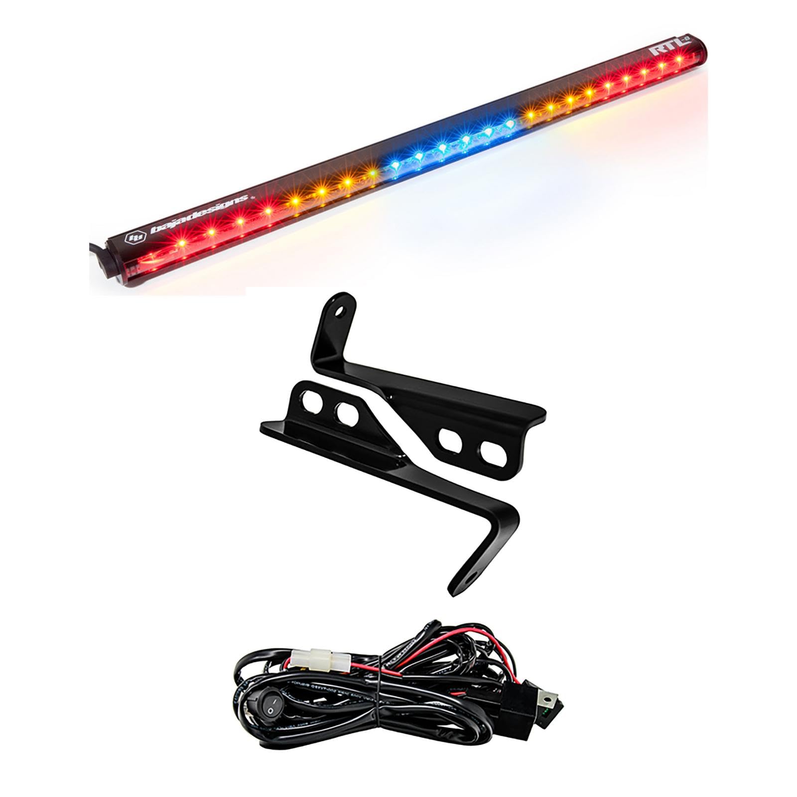 RTL Baja Designs 30-inch LED Bar Rear Light Kit for Polaris RZR 2015-18 with 4-Seats UTV (Blue; No Turn Signal)