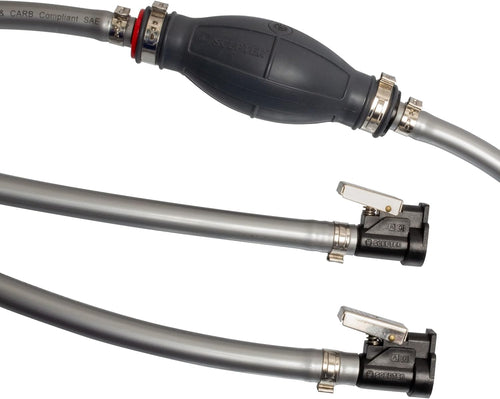 Marine Scepter Outboard Boat Motor Fuel Line Kit, Includes 7-Foot, 3/8 Inch Inner Diameter Fuel Line Hose, EPA/CARB Compliant Primer Bulb, Connectors, Fits Yamaha Boat Engines (08316)
