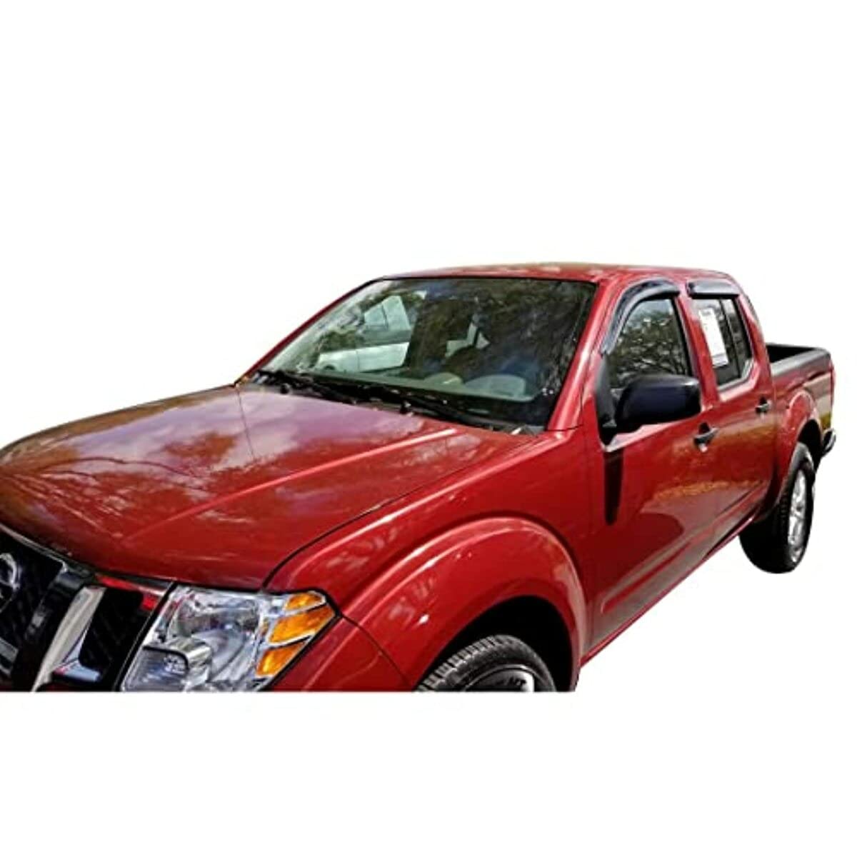 TrailFX Window Vents Rainguard Fits Nissan Frontier Crew Cab 2005-2021 Smoked Acrylic Low Profile Tape-On Side 4 Piece Deflectors TrailFX 4407H