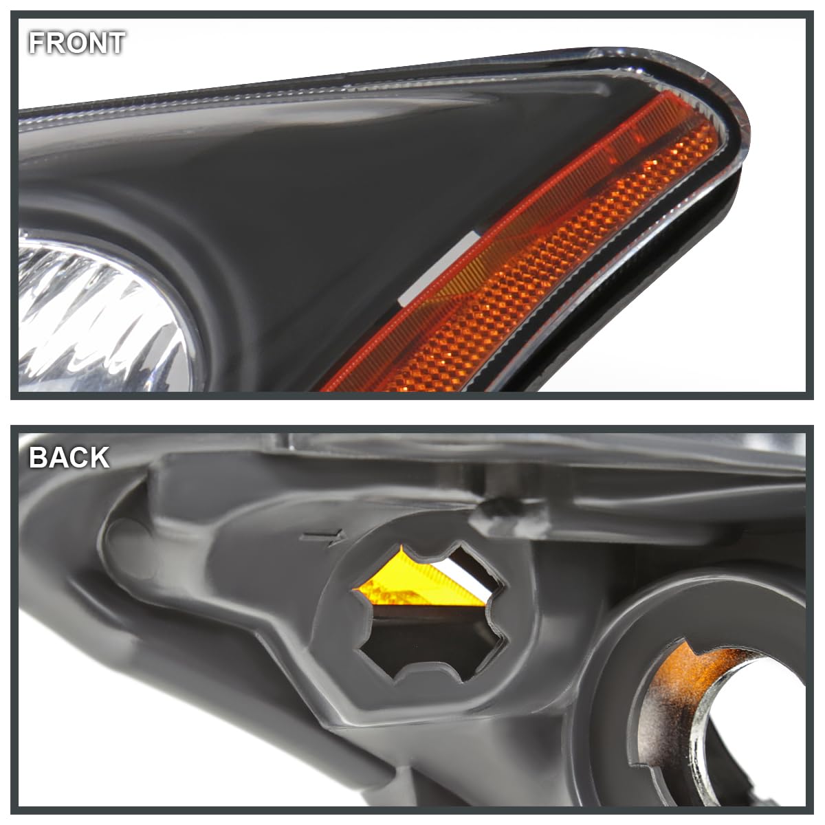 Black Headlights SPEC-D TUNING Compatible with 2007-2009 Nissan Sentra, Left + Right Pair Headlamps Assembly