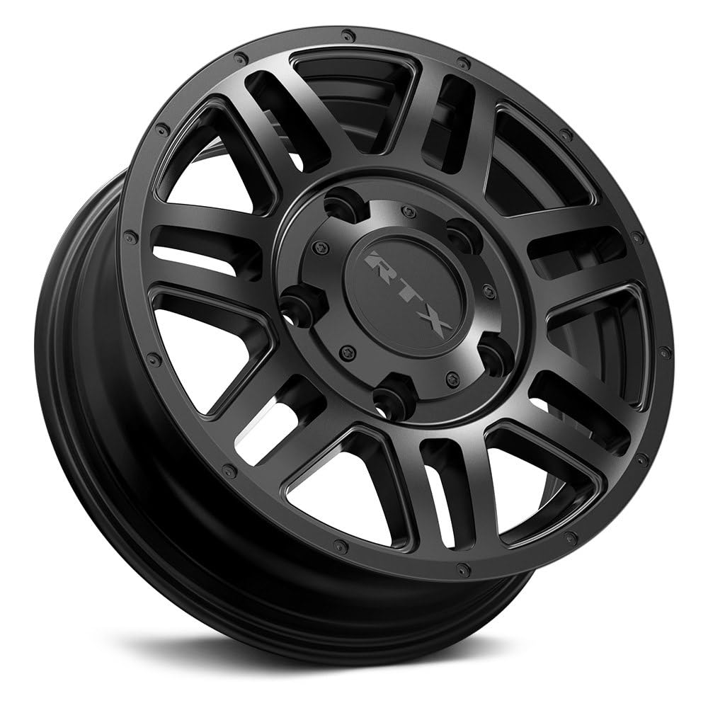Custom RTX Adventure Wheel - 16x6, 45 Offset, 5x160 Bolt Pattern, 65.1mm Hub - Satin Black Rim