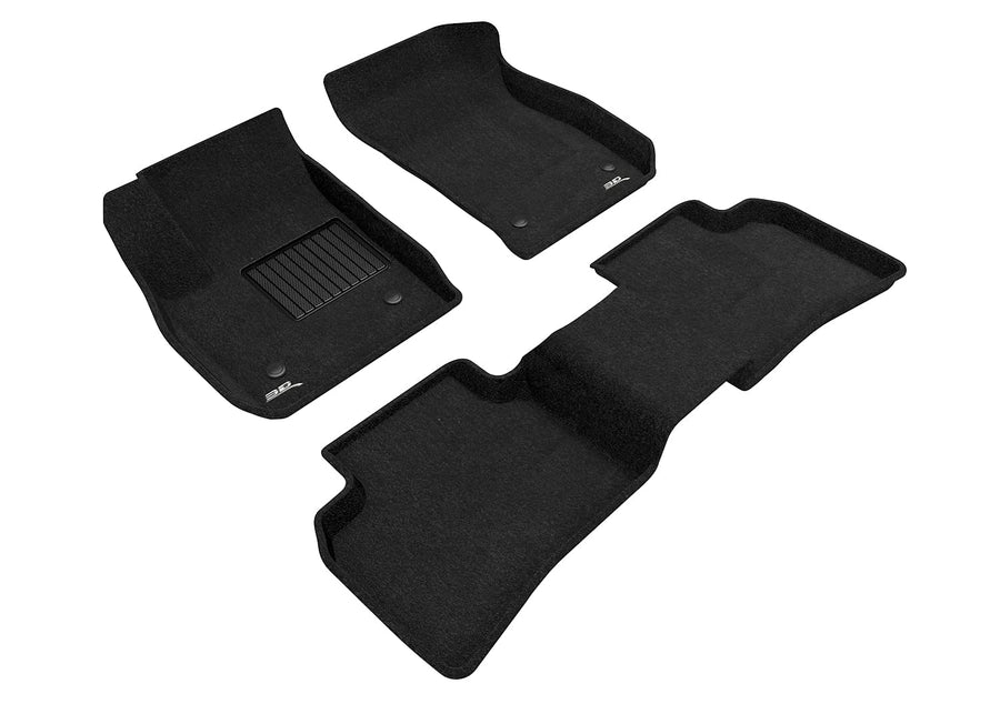 3D MAXpider Elegant Custom Fit Floor Mat (Black) for 2019-2021 Cadillac XT4-1ST Row 2ND Row