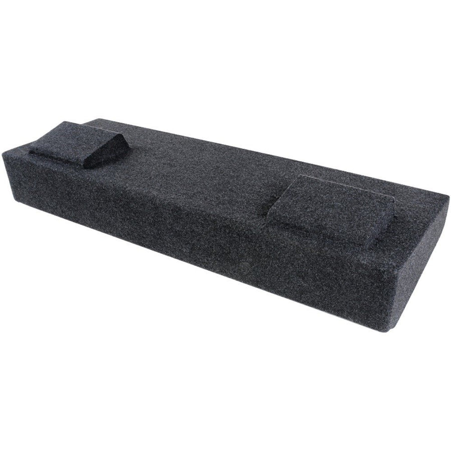 Bbox 10" Dual Sealed Carpeted Subwoofer Enclosure - Fits 2007 - 2013 Chevrolet / GMC Silverado / Sierra Crew Cab - Subwoofer Box Improves Audio Quality, Sound & Bass - Charcoal