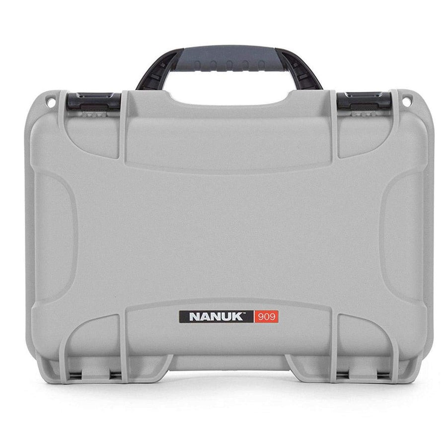 Nanuk Classic 909 Pistol Case, Holds Pistol and Two Single Stack or One Double Stack Magazines, Silver