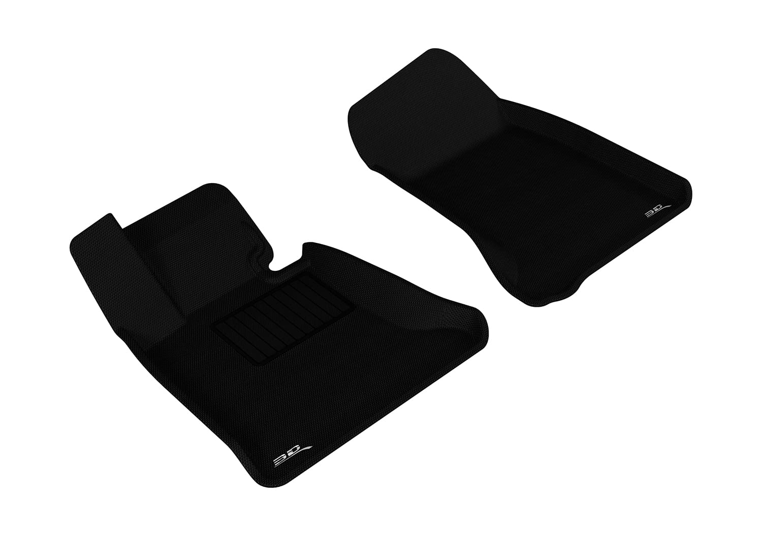 3D MAXpider Custom Fit Front Row All-Weather Floor Mat for Select BMW 5 Series (E60) Models - Kagu Rubber (Black)