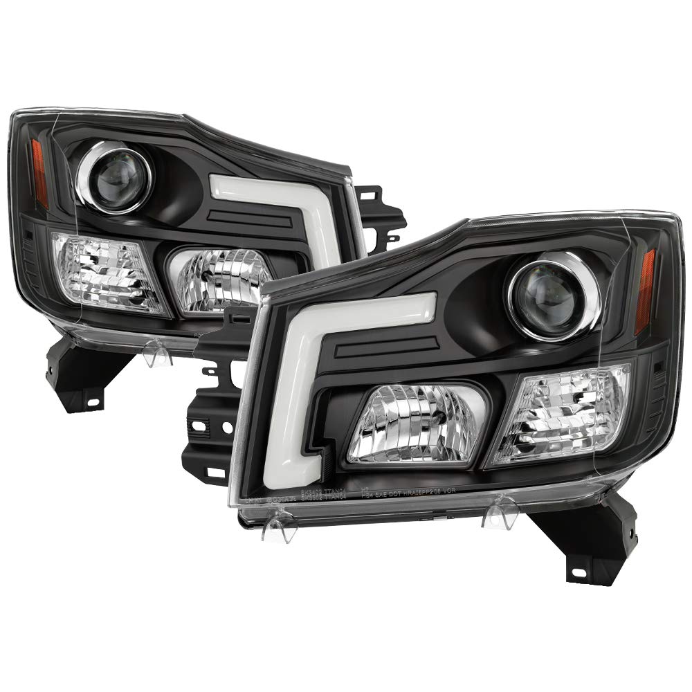Spyder Auto 5085504 Spyder Nissan Titan 04-15 / Nissan Armada 04-07 Version 2 Projector Headlights - Black